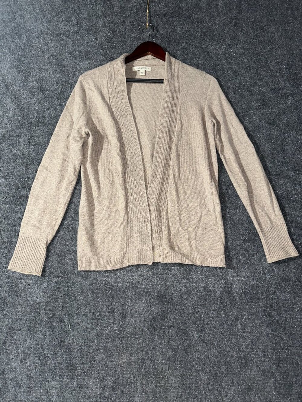 Banana Republic Sweater Women Small Tan Wool Cashmere Cardigan Open